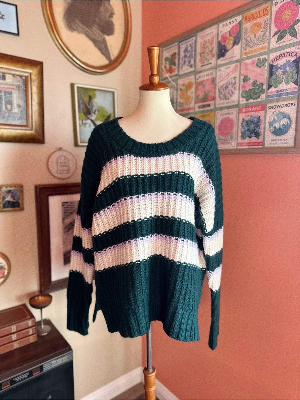 Aerie Cozy Striped Sweater